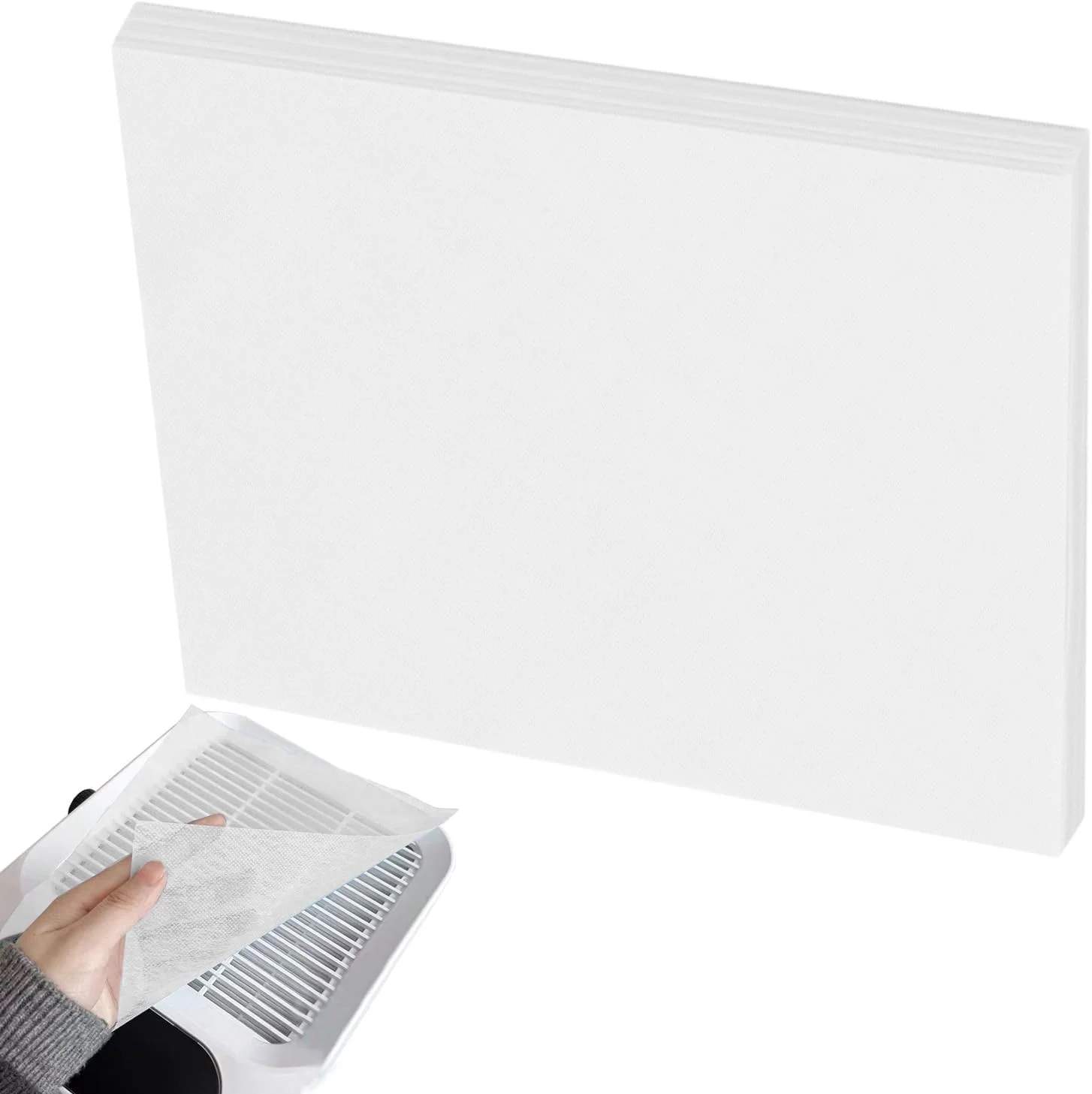 فیلتر جمع کننده گرد و غبار | 100 عدد فیلتر فن جمع کننده گرد و غبار ناخن، لوازم جانبی جمع کننده حرفه ای کاغذی برای تمرین آموزش سالن بانوان