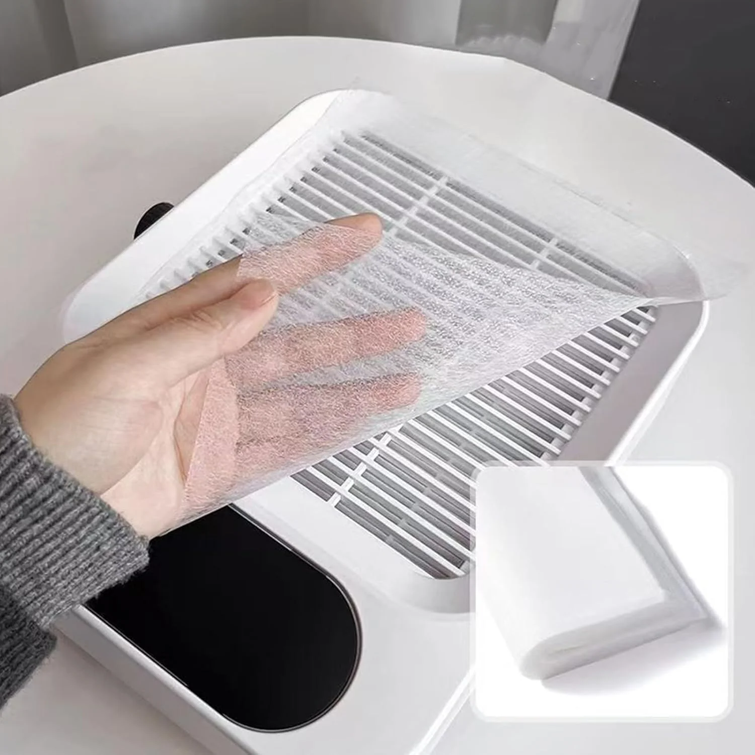 برگه های جمع کننده گرد ناخن - جمع کننده گرد برای ناخن 100 عددی، کاغذ جمع کننده حرفه ای برای تمرین زنان در خانه و سالن