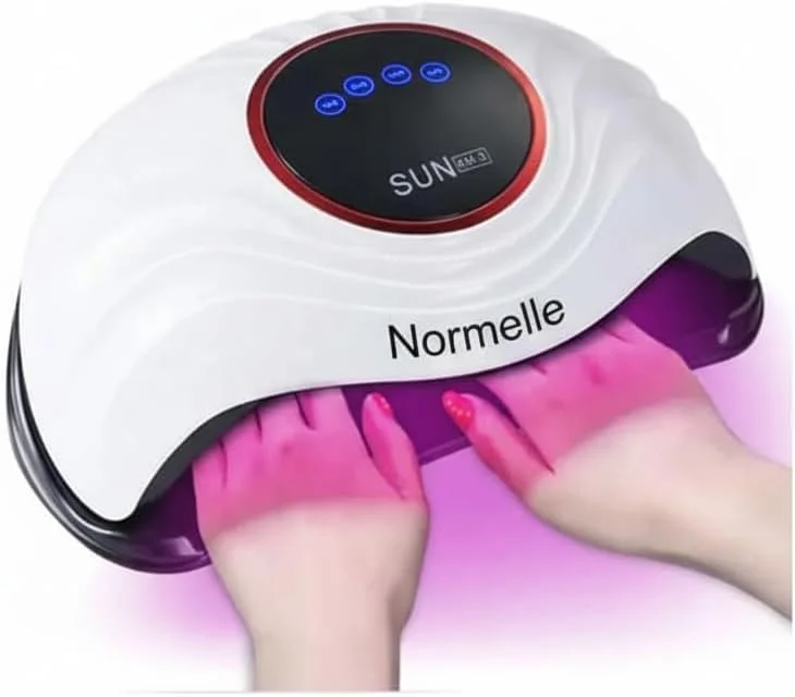 دستگاه خشک کن لاک ژل ناخن LED UV مدل Normelle 288W با 72 لامپ LED، 4 تنظیمات تایمر، سنسور هوشمند، منبع نور دوگانه - خشک کننده سریع لاک UV برای ناخن های ژلی