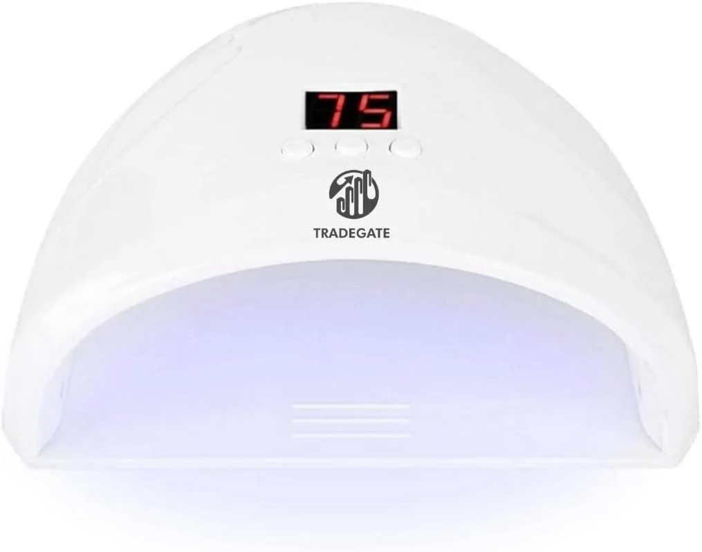 دستگاه خشک کننده ژل ناخن، لامپ ال ای دی یو وی با تنظیم هوشمند، نور خشک کننده کم مصرف، مناسب سالن و استفاده خانگی، نور خورشید شبیه سازی شده، جنس ABS سفید