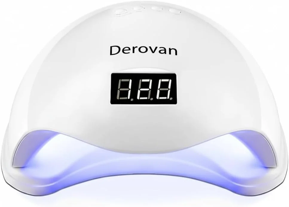 دستگاه خشک کن لاک ناخن UV LED 48 وات – خشک کردن سریع لاک ژل و رزین، حسگر هوشمند خودکار و 4 تنظیمات تایمر – خشک کن حرفه ای برای دست و پا