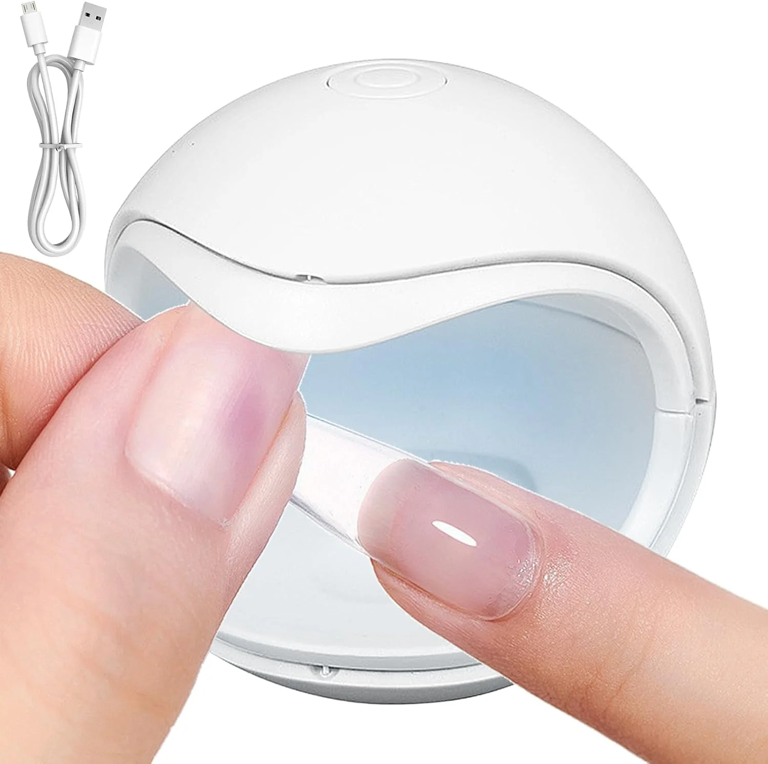 چراغ LED UV کوچک، چراغ UV کوچک برای خشک کن ناخن، چراغ LED ژل حرفه ای، چراغ UV قابل حمل با 2 تایمر (60 ثانیه / 120 ثانیه) برای مانیکور خانگی در منزل