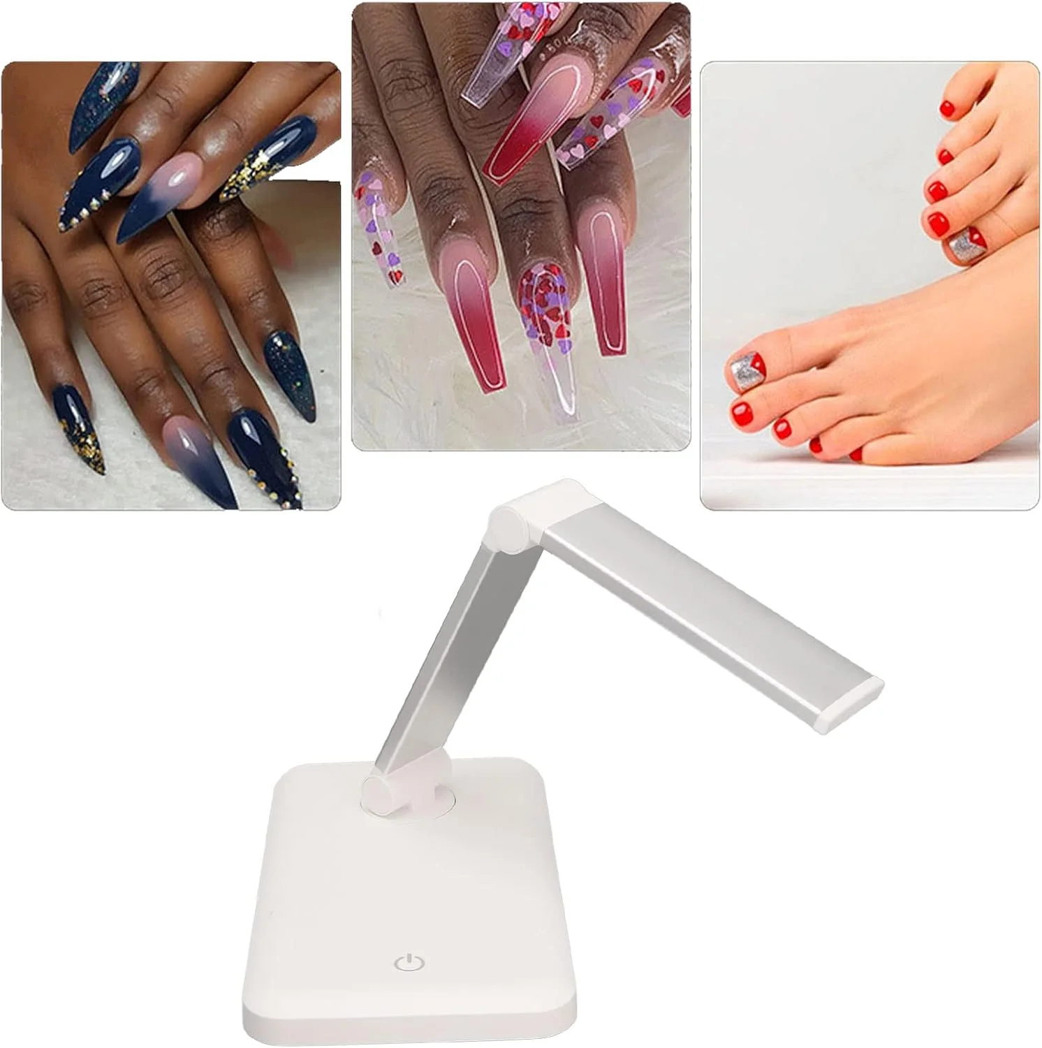 چراغ LED ناخن 10 واتی USB با پایه ثابت برای خشک کردن سریع در خانه یا سالن