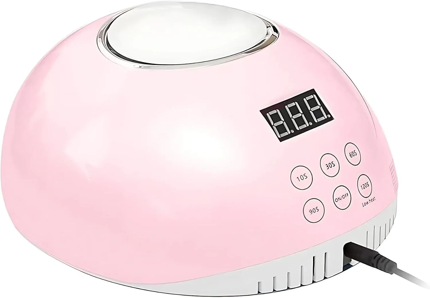 دستگاه خشک کن لاک ناخن UV/LED حرفه ای مدل F4 – 48 وات با سنسور خودکار، صفحه نمایش LCD و تنظیمات تایمر، صورتی - مناسب برای استفاده در سالن و منزل برای مانیکور/پدیکور