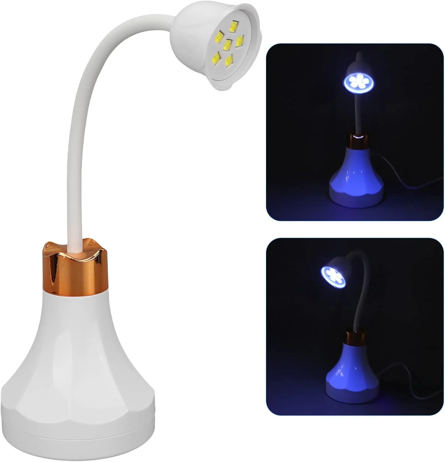 چراغ LED ناخن زاویه قابل تنظیم Jectse، چراغ خشک کننده لاک ناخن قابل حمل برای سالن خانگی، جنس ABS