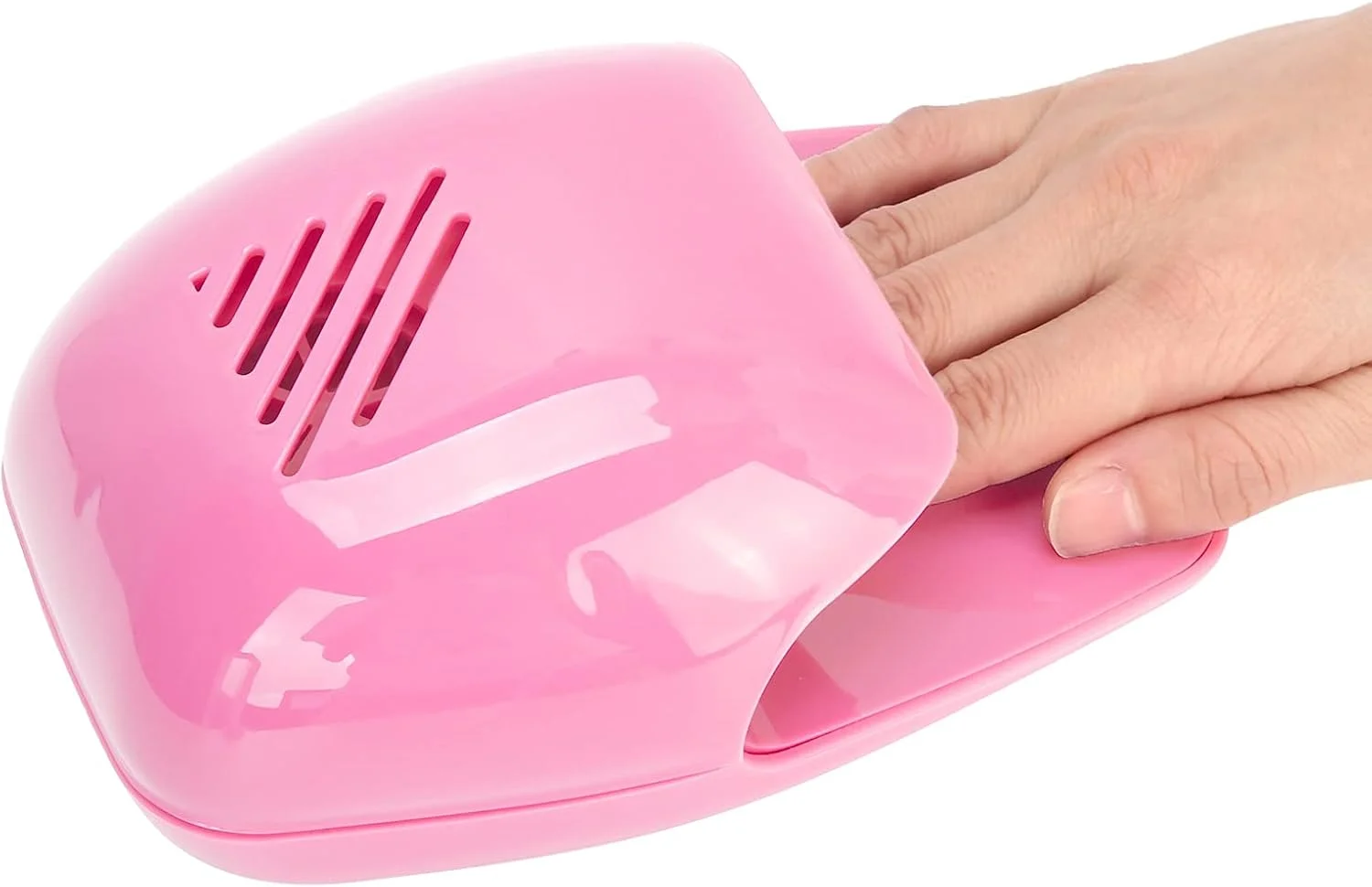 خشک کن لاک ناخن Cryfokt، فن خشک کن لاک ناخن حرفه ای سایز کوچک و سبک وزن برای سالن ها، مهمانی ها، بانوان، منازل (گلگون)