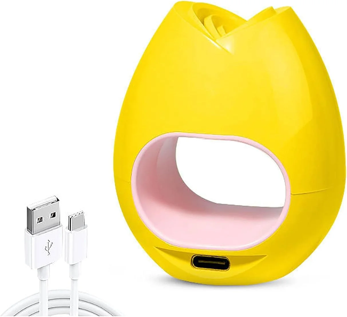 دستگاه مینی خشک کن ناخن، دستگاه فوتوتراپی قابل حمل، لامپ مانیکور USB LED، لامپ پخت لاک ناخن، ابزار مانیکور ناخن (زرد)