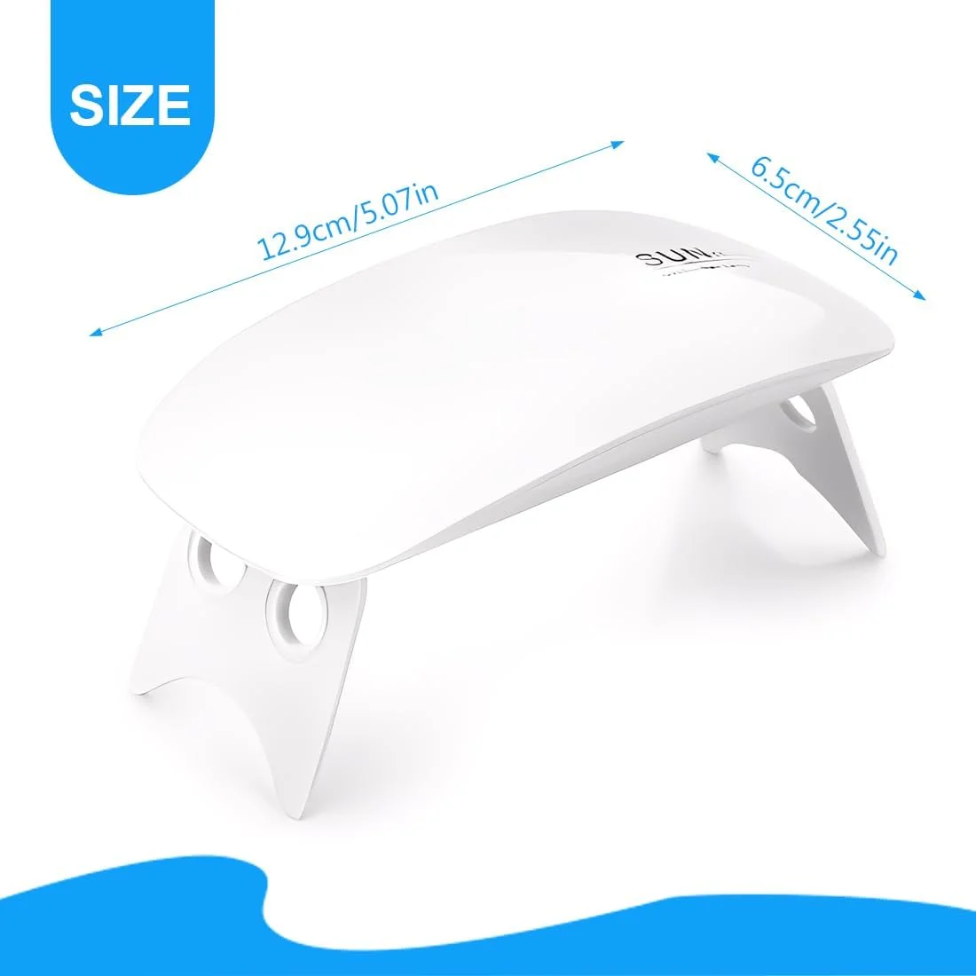 دستگاه خشک کن لاک ناخن تاشو LED برای مانیکور پدیکور - سفید