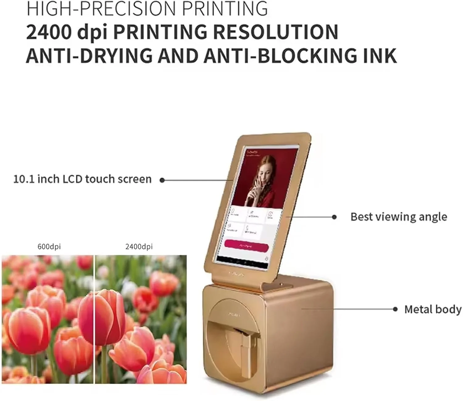 دستگاه چاپ ناخن، دستگاه چاپ هنر ناخن رومیزی با کنترل صفحه نمایش برای سالن های ناخن/علاقه مندان به ناخن