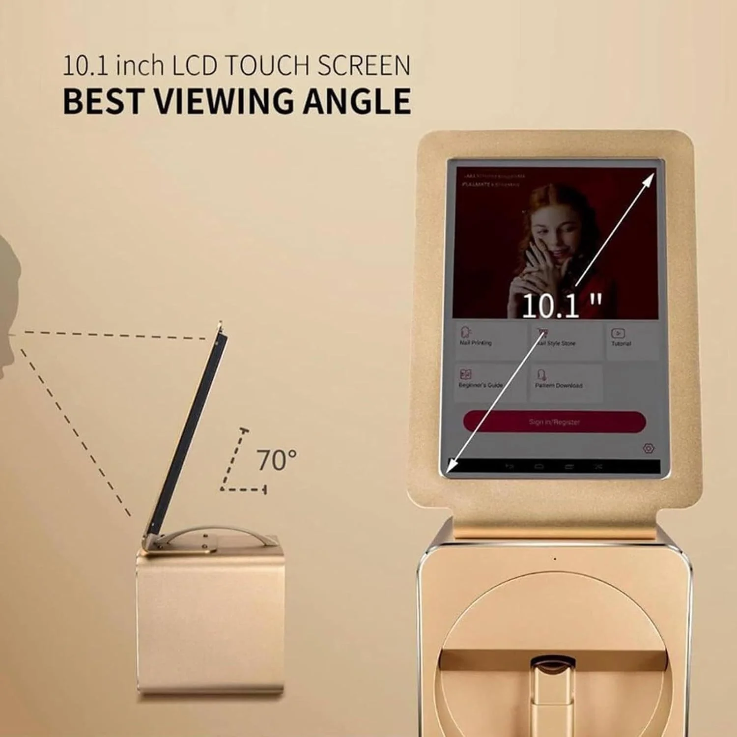 دستگاه چاپ ناخن، دستگاه چاپ هنر ناخن رومیزی با کنترل صفحه نمایش برای سالن های ناخن/علاقه مندان به ناخن