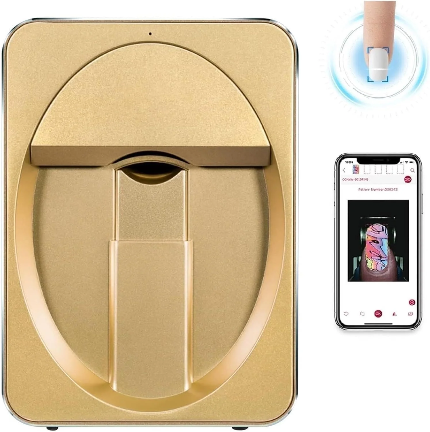 دستگاه چاپ ناخن اتوماتیک هوشمند دیجیتال، دستگاه طراحی ناخن موبایل برای مانیکوریست ها و علاقه مندان به هنر ناخن