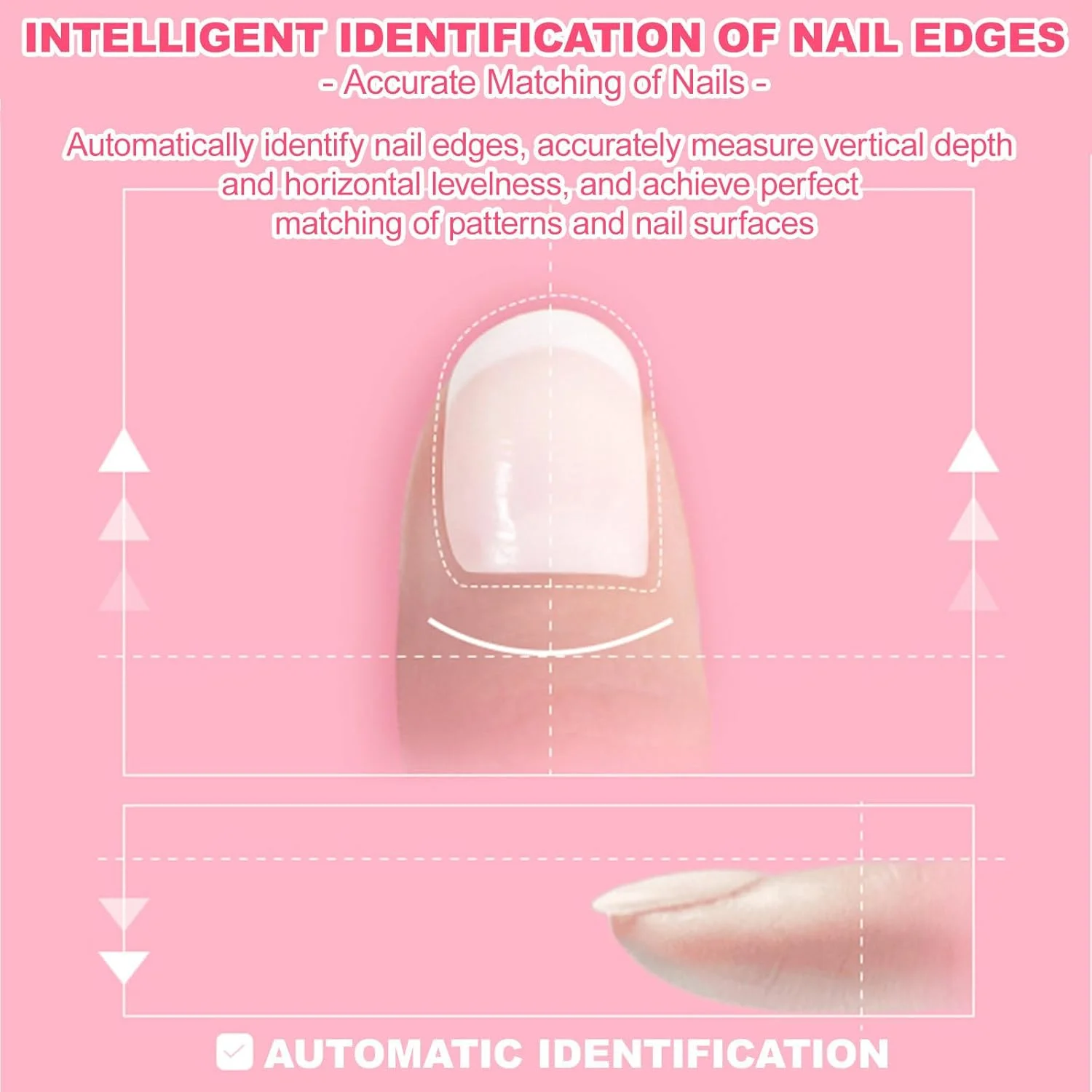 دستگاه چاپ ناخن دیجیتال موبایل، دستگاه چاپگر هنری ناخن قابل حمل، کنترل برنامه، شناسایی لبه های ناخن برای استودیو ناخن