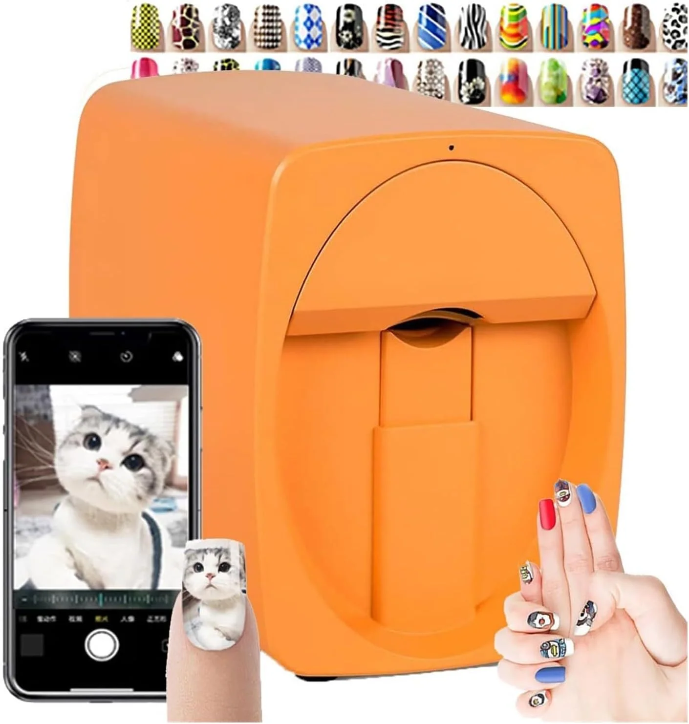 دستگاه چاپ ناخن اتوماتیک هوشمند، ابزار چاپ ناخن، دستگاه چند منظوره قابل حمل برای طراحی ناخن، مناسب برای سالن ناخن