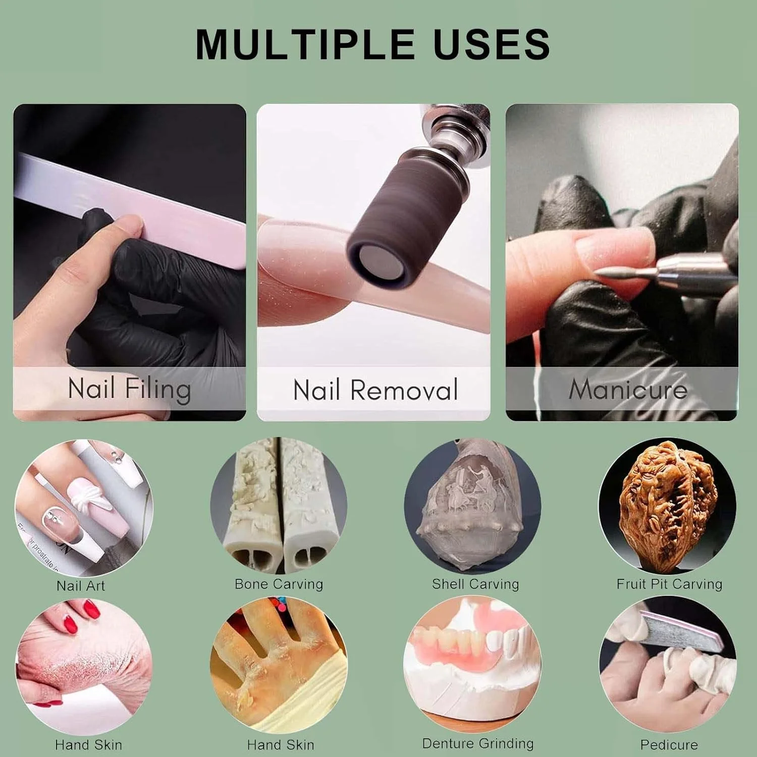 دستگاه جمع کننده گرد و غبار ناخن، 120 وات، تمیز کننده برقی حرفه ای ناخن با قابلیت تنظیم، با فن و فیلتر قدرتمند، جذب 360 درجه گرد و غبار، طراحی ارگونومیک بالش دستی