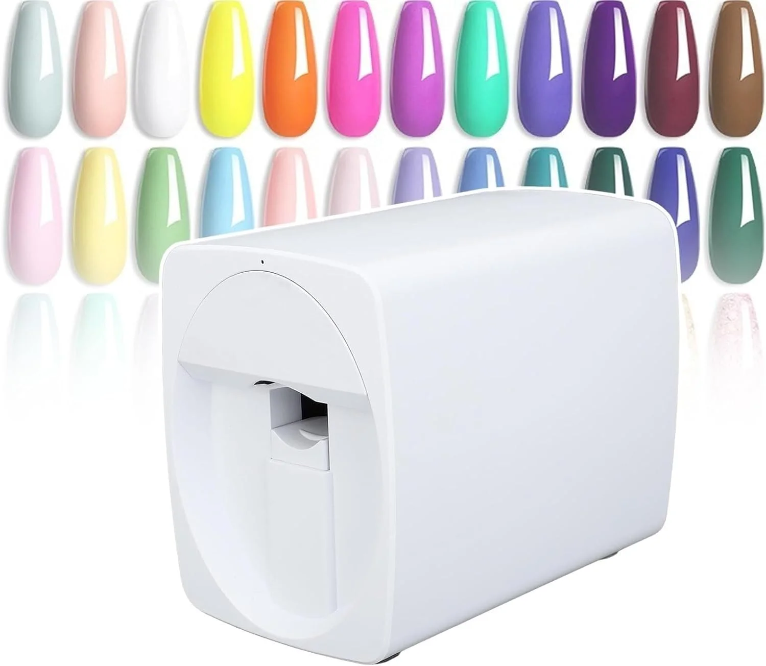 دستگاه چاپ طرح ناخن، دستگاه چاپ چند منظوره طرح ناخن برای زیبایی و مراقبت شخصی ناخن های خانگی، سفید، سفید
