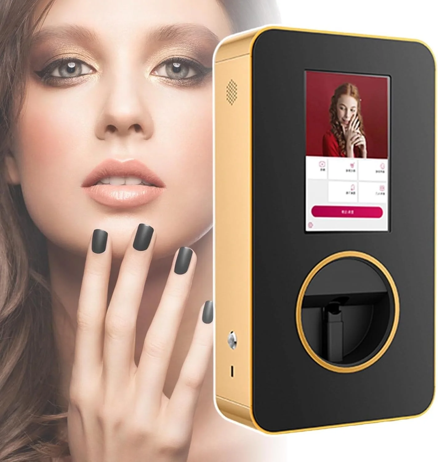 دستگاه چاپ طرح ناخن رومیزی، دستگاه طراحی ناخن با بلندگو، دستگاه چند منظوره DIY برای سالن های زیبایی و آرایشگاه ها