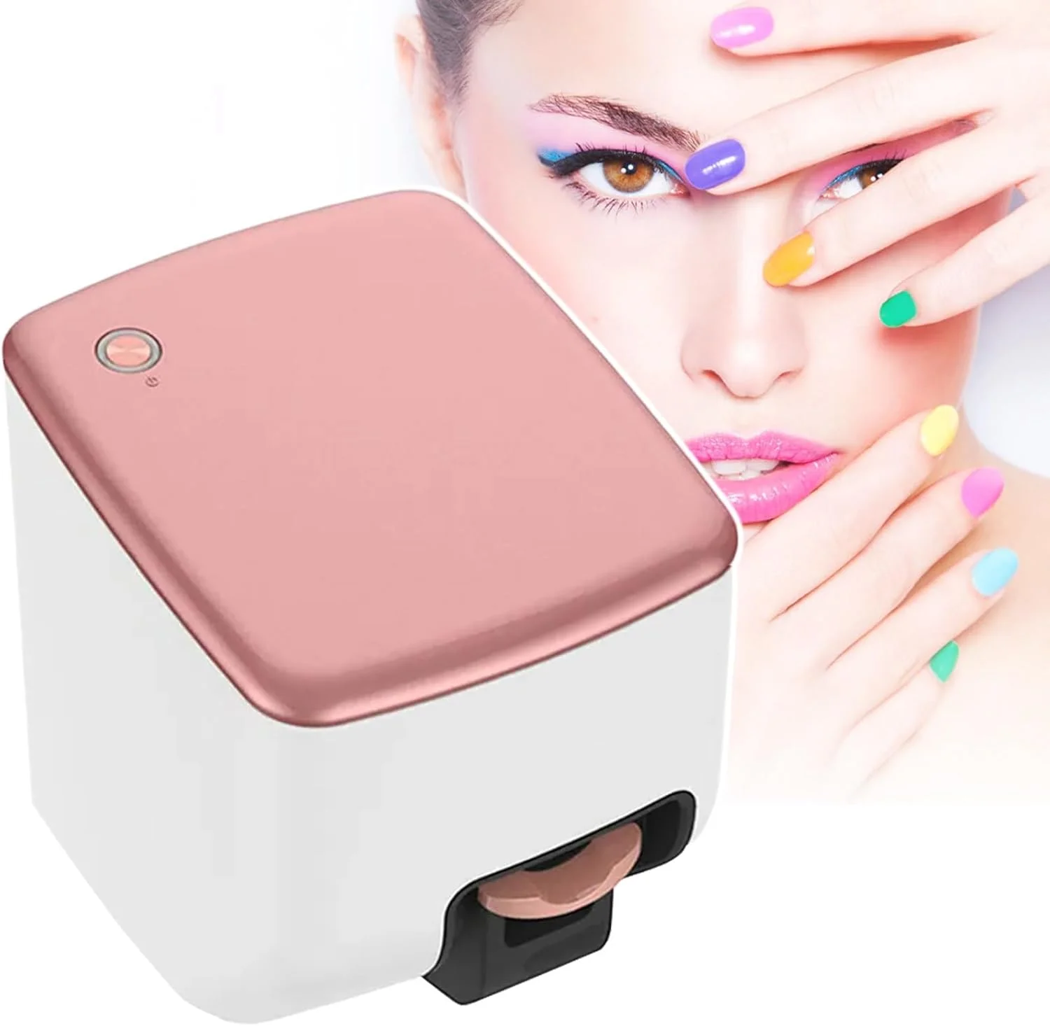 دستگاه طراحی ناخن کوچک عروسکی، دستگاه خودکار قابل حمل طراحی ناخن، چاپگر موبایل طراحی ناخن، 10 ثانیه برای ناخن های دخترانه