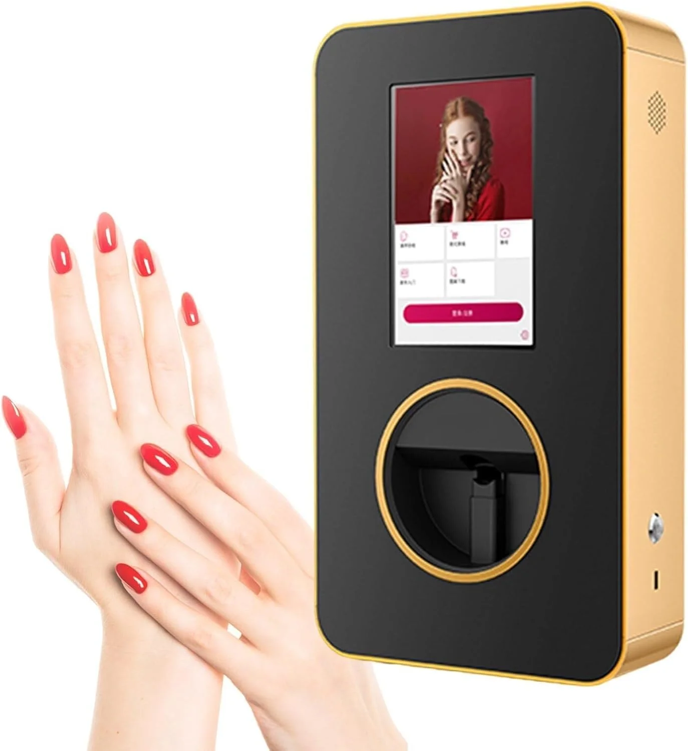 دستگاه چاپ ناخن، دستگاه چند منظوره فناوری ناخن، با صفحه نمایش 10.1 اینچی و بلندگو برای سالن ناخن/علاقه مندان به ناخن