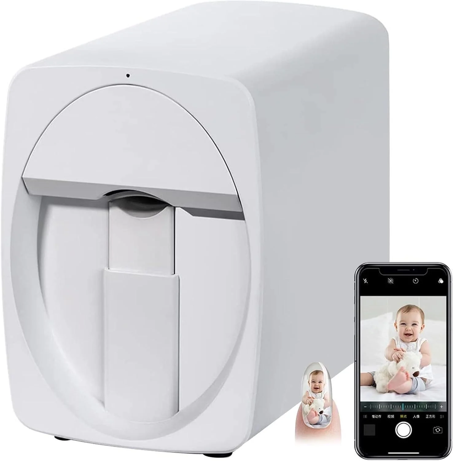 دستگاه چاپ ناخن قابل حمل DIY، دستگاه چاپ هنر ناخن موبایل، ابزارهای چند منظوره طراحی ناخن برای منزل، مسافرت، مهمانی ها