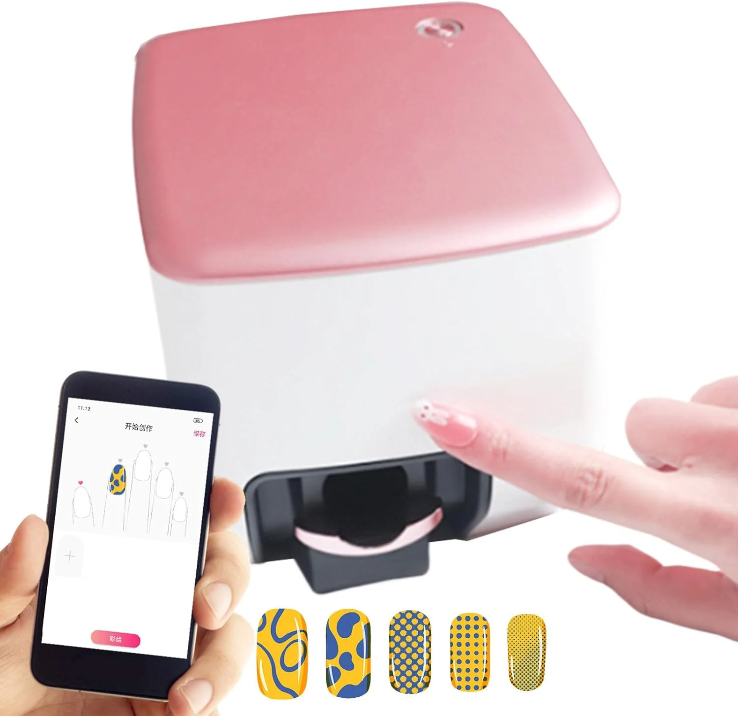 دستگاه چاپگر ناخن دیجیتال موبایل، چاپ عکس، کارتون، متن و الگوهای مختلف روی ناخن