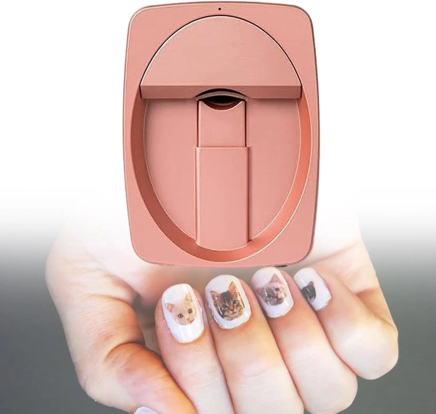 دستگاه چاپ ناخن سبک وزن، قابلیت تنظیم تصویر/متن/شکل چاپی، دستگاه چاپ هنر ناخن رومیزی، رزگلد