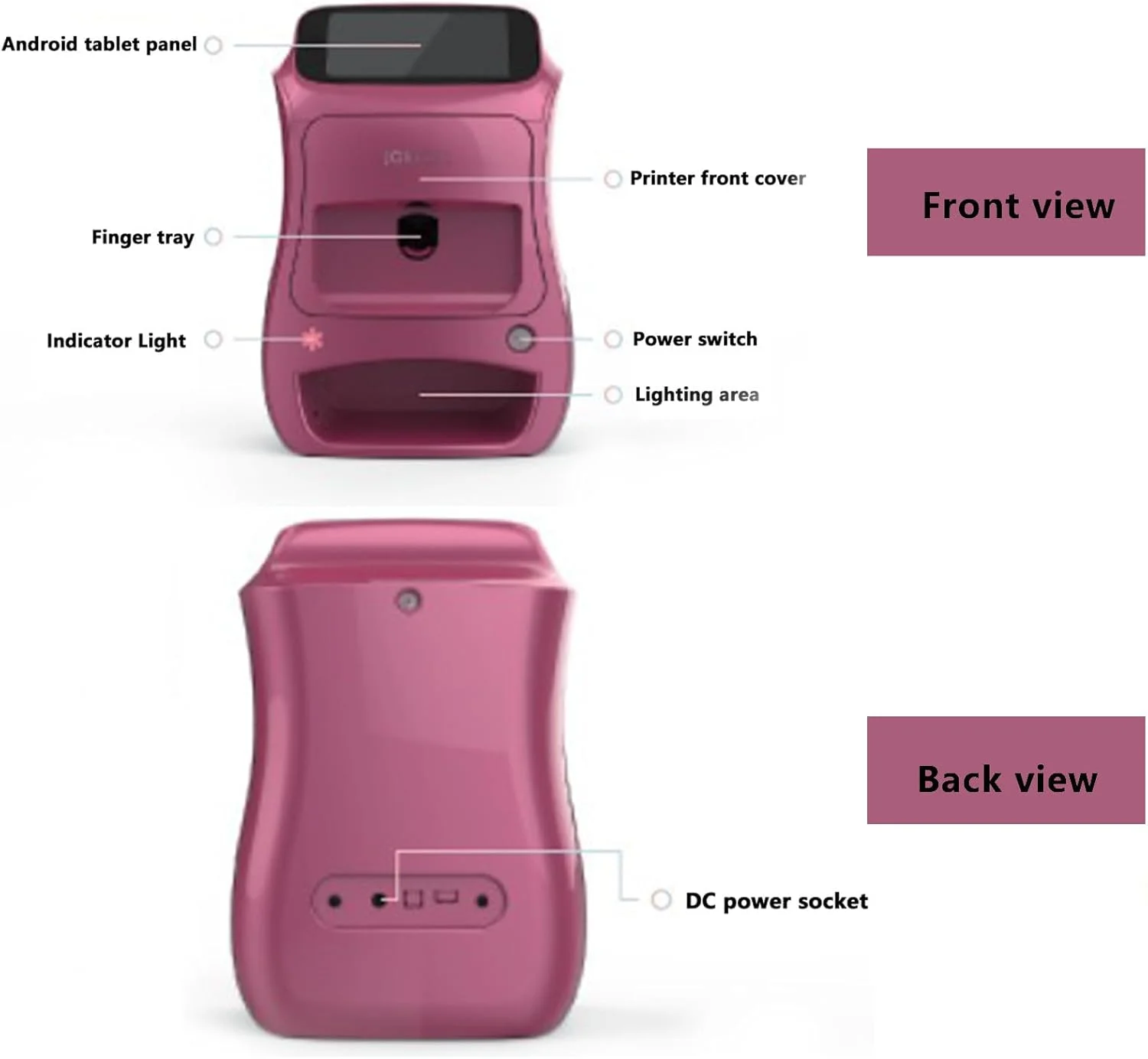 دستگاه چاپ ناخن حرفه ای قابل حمل برای طراحی ناخن با صفحه لمسی، نقاشی در 10 ثانیه، دستگاه چاپ ناخن اتوماتیک هوشمند