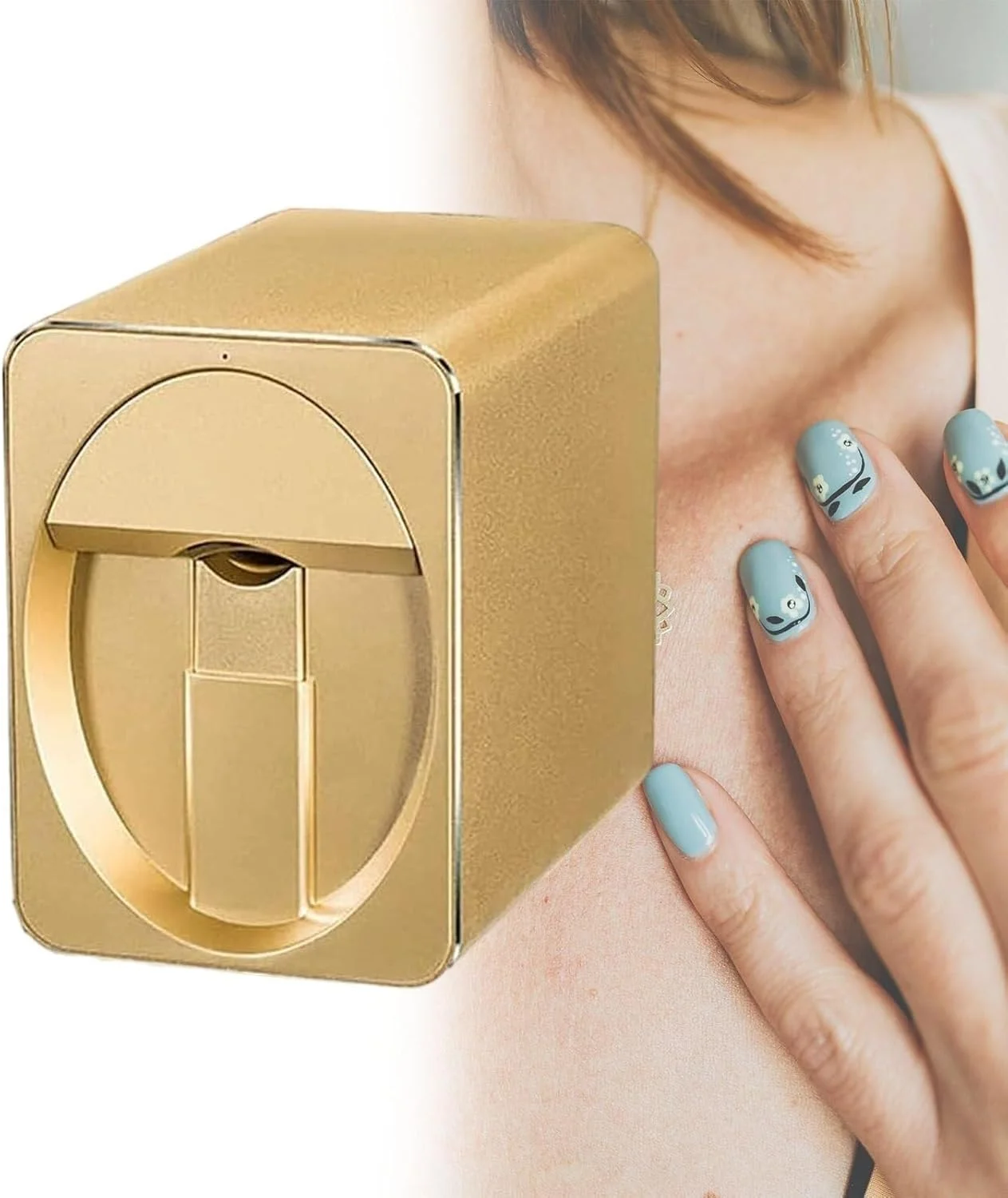 دستگاه چاپ ناخن، دستگاه طراحی ناخن رومیزی، دستگاه طراحی ناخن با طرح سفارشی، مناسب برای استفاده خانگی و سالن های ناخن