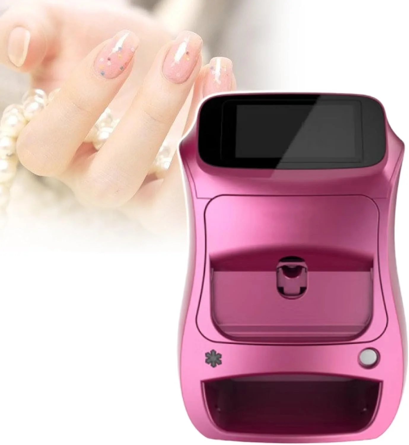 دستگاه چاپ ناخن، دستگاه طراحی ناخن، کنترل دکمه ای روشن و خاموش/کنترل صفحه نمایش، برای سالن های ناخن و علاقه مندان به ناخن