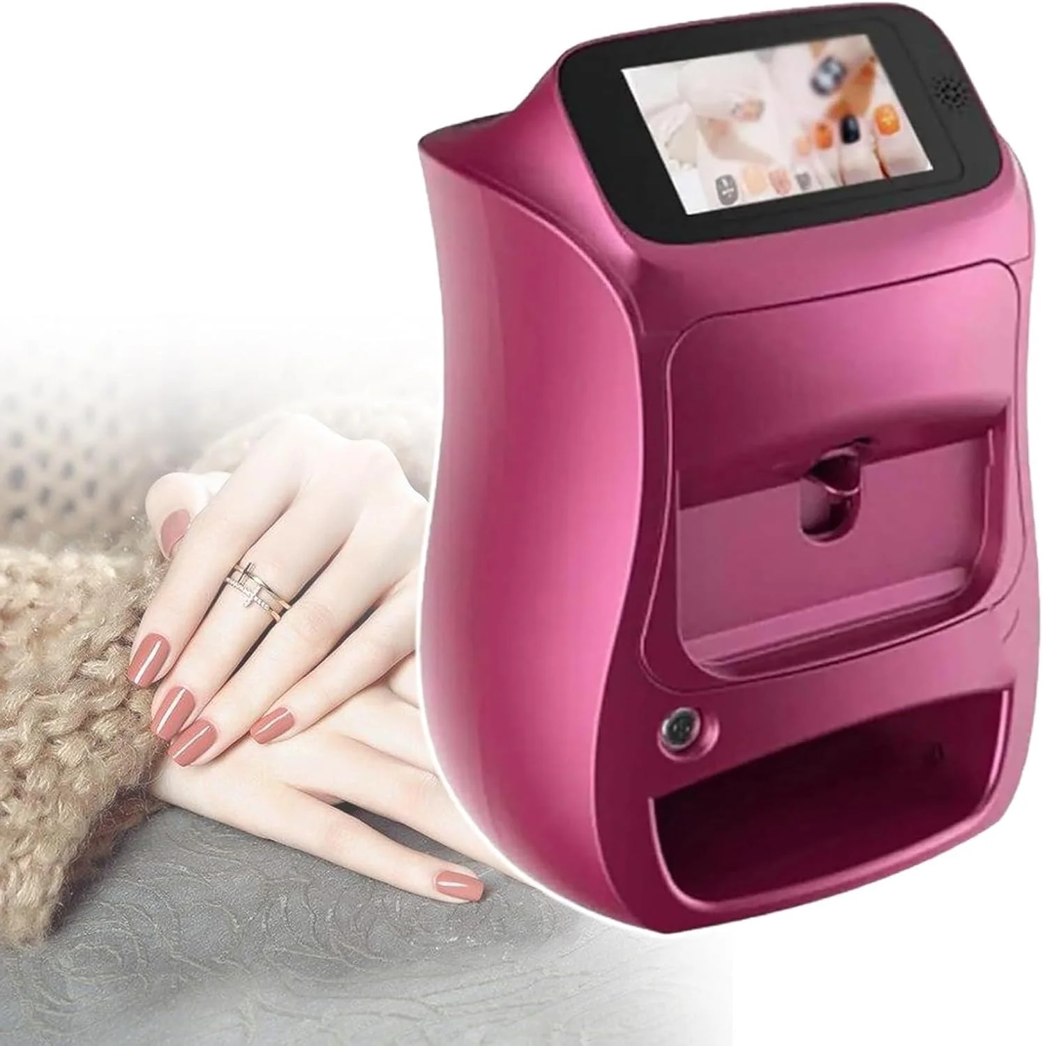 دستگاه موبایل طراحی ناخن، دستگاه چاپ یکپارچه طراحی و خشک کن ناخن، دستگاه طراحی ناخن برای استفاده خانگی و سالن های ناخن
