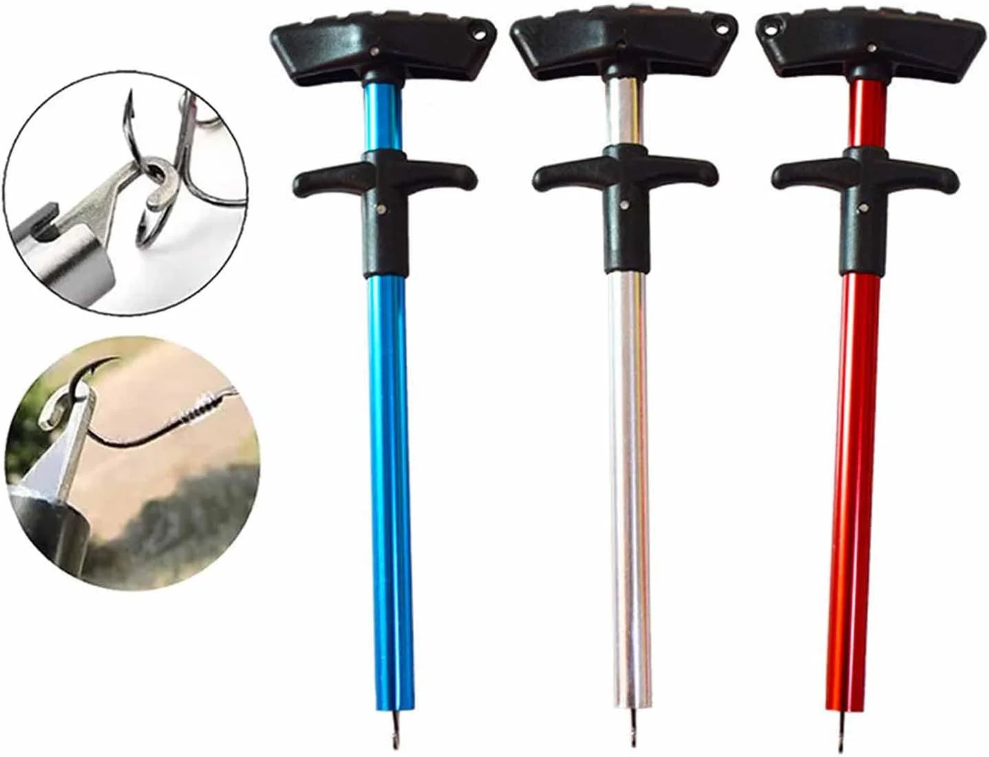 ابزار قلاب درآر ماهیگیری قابل حمل، لوله آلومینیومی، جداکننده طعمه ماهیگیری برای جدا کردن آسان و ایمن ابزار قلاب درآر ماهیگیری قابل حمل، لوله آلومینیومی، جداکننده طعمه ماهیگیری برای جدا کردن آسان و ایمن