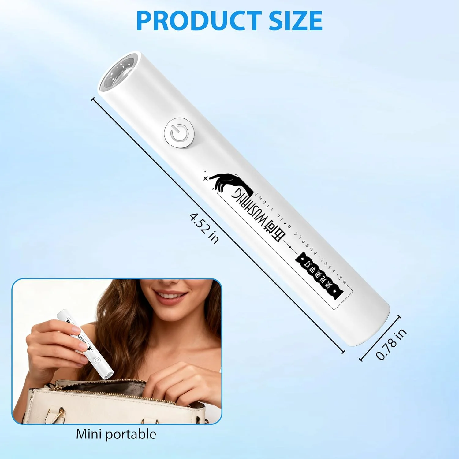 ست ۲ عددی مینی لامپ UV ناخن برای ژل ناخن، چراغ خشک کن ناخن LED دستی قابل حمل با تایمر ۲۰/۶۰ ثانیه ای قابل شارژ USB، لامپ خشک کننده سریع ناخن برای استفاده خانگی و مسافرت، هدیه برای خانم ها