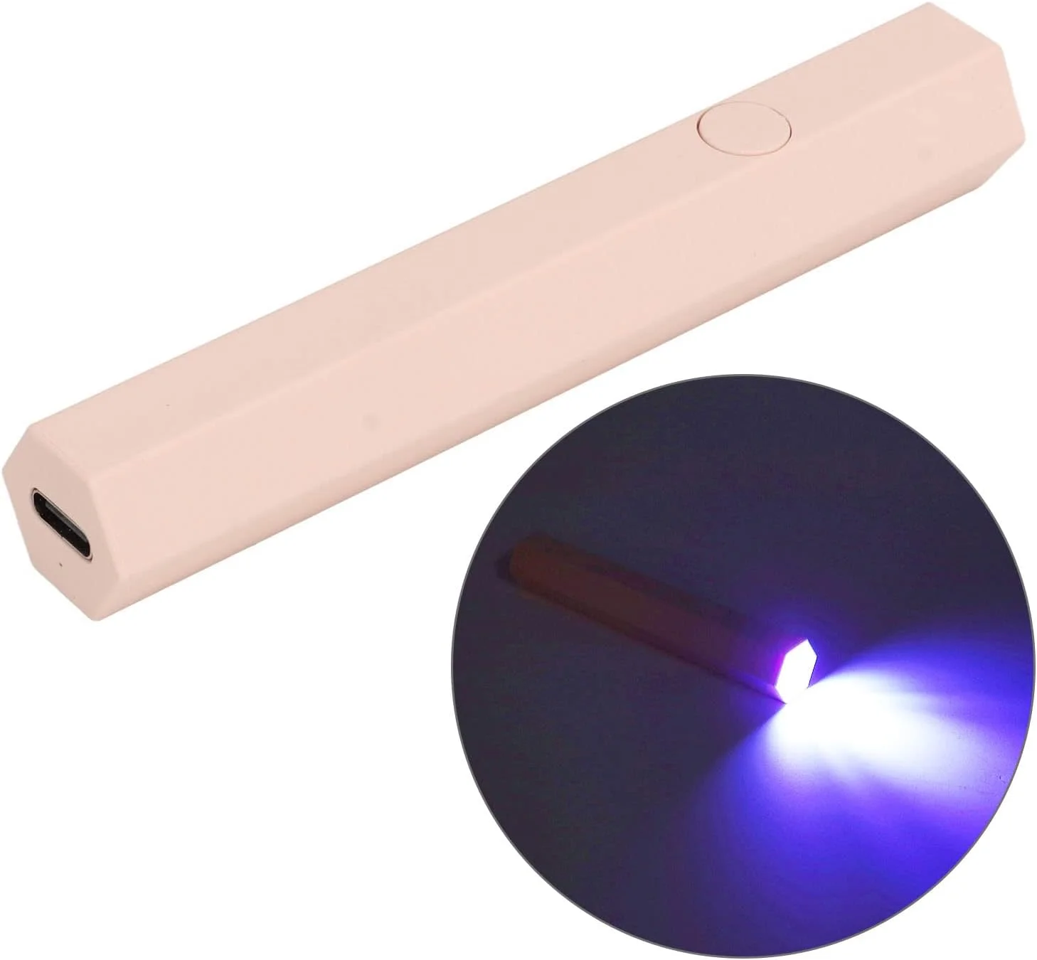 چراغ ناخن دستی، مینی خشک کن ناخن USB زیبا 1 عدد برای خانه (صورتی)