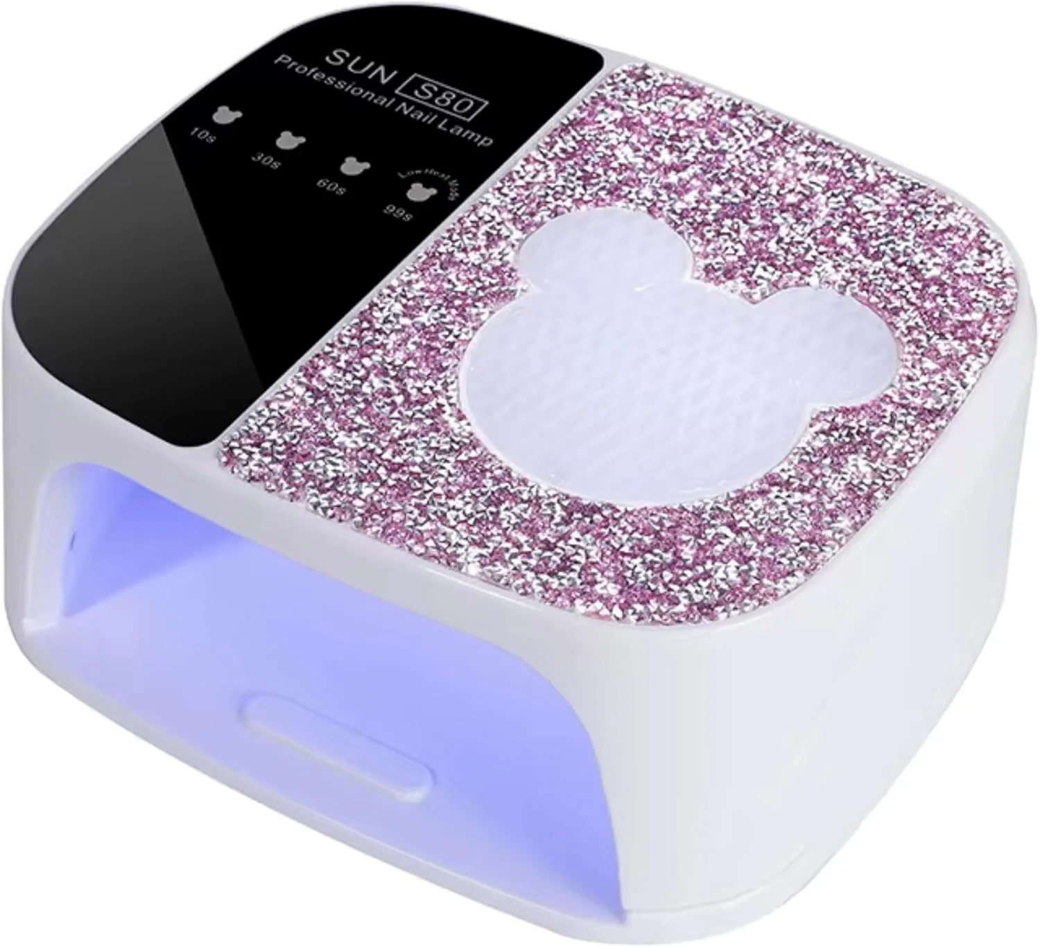 دستگاه خشک کن لاک ناخن LED/UV 160 وات، خشک کن حرفه ای ژل ناخن 2 در 1 با صفحه نمایش LCD، چراغ خشک کننده برقی ناخن برای لاک ژل و مانیکور در خانه یا سالن
