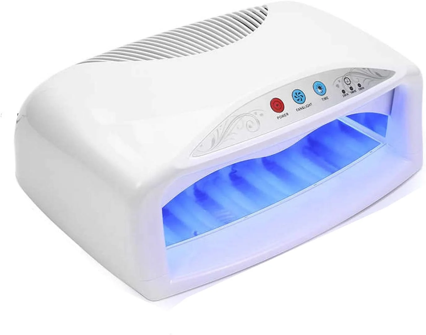 دستگاه لاک خشک کن حرفه ای UV LED، دستگاه مانیکور فوتوتراپی 54 وات، طراحی دو دستی، سفید دستگاه لاک خشک کن حرفه ای UV LED، دستگاه مانیکور فوتوتراپی 54 وات، طراحی دو دستی، سفید