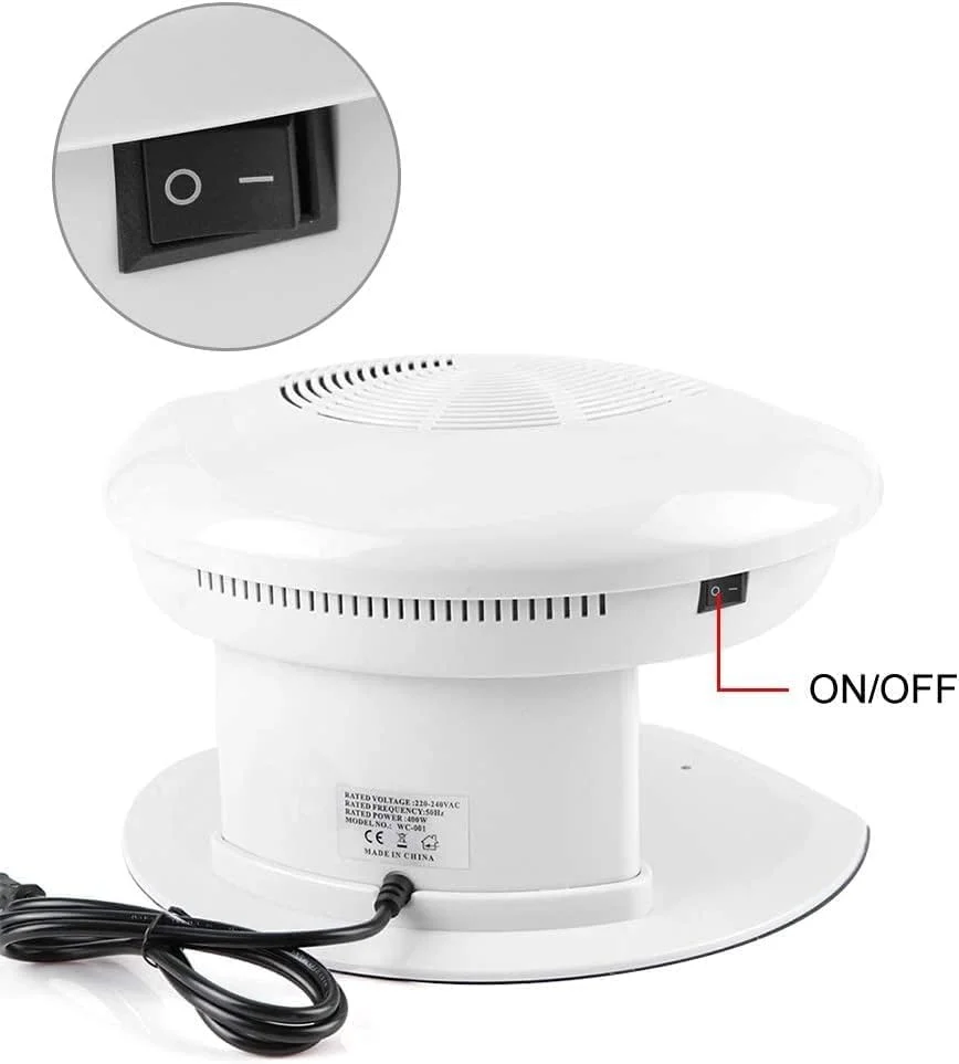 خشک کن ناخن برقی حرفه ای با تنظیمات هوای گرم و سرد، صفحه نمایش دیجیتال، سفید، کنترل دمای دوگانه برای خشک کردن لاک