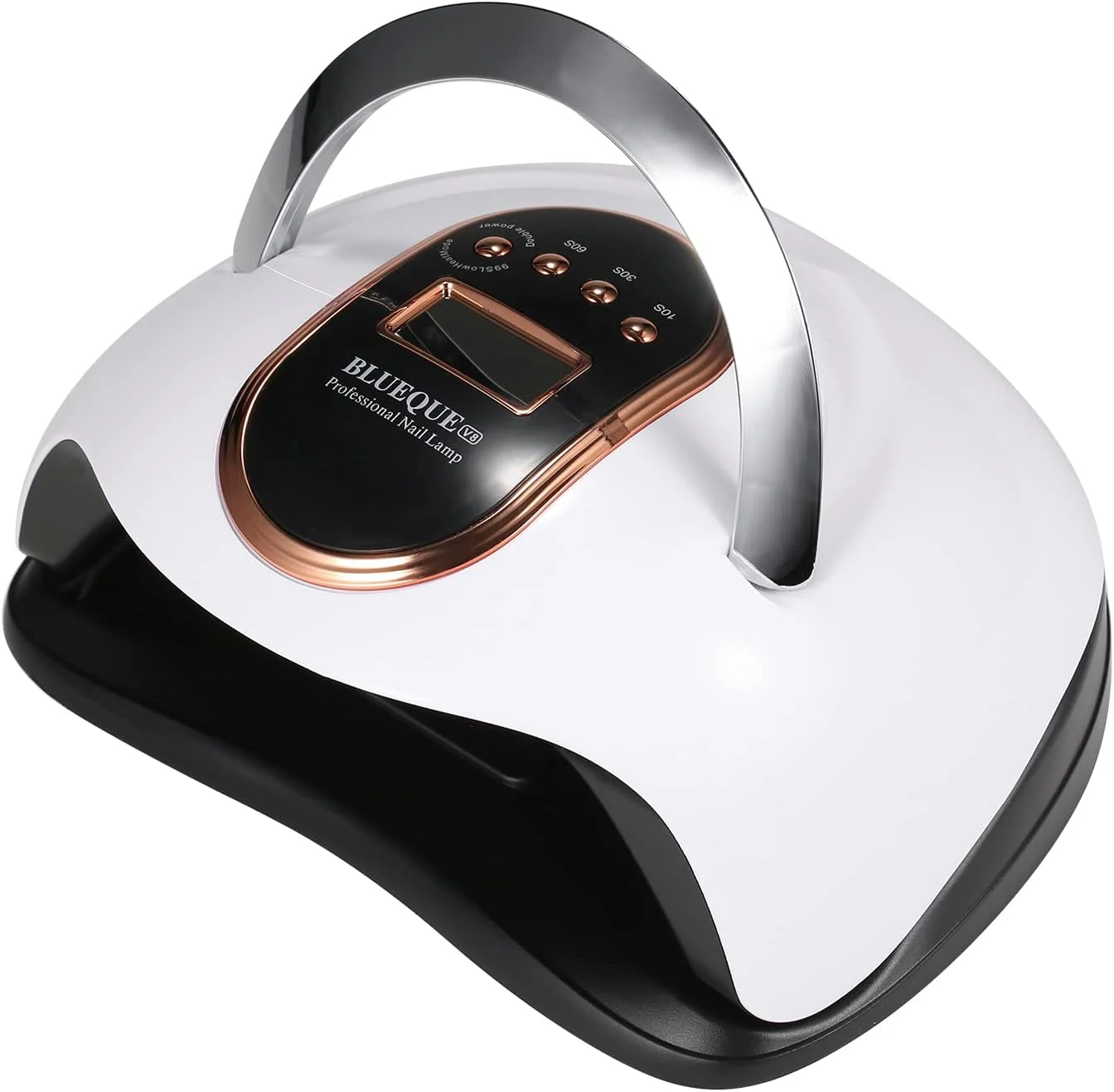 دستگاه خشک کن لاک ژل ناخن LED UV 168 وات با 4 تنظیم تایمر، دسته قابل حمل، مناسب برای خشک کردن ناخن های دست و پا، ابزار هنری سالن