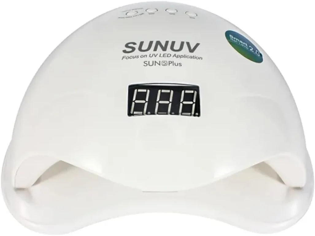دستگاه خشک کن لاک ناخن LED یو وی 5 پلاس، دستگاه حرفه ای ژل برای مانیکور و پدیکور با سنسور و 4 تایمر