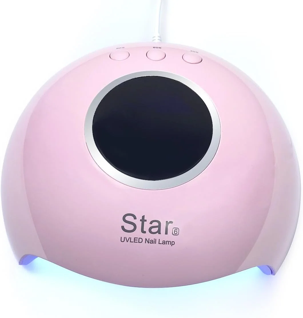 دستگاه خشک کن لاک ناخن LED یو وی ORiTi با 12 لامپ ال ای دی 36 وات، صفحه نمایش LCD و پورت USB کوچک - صورتی