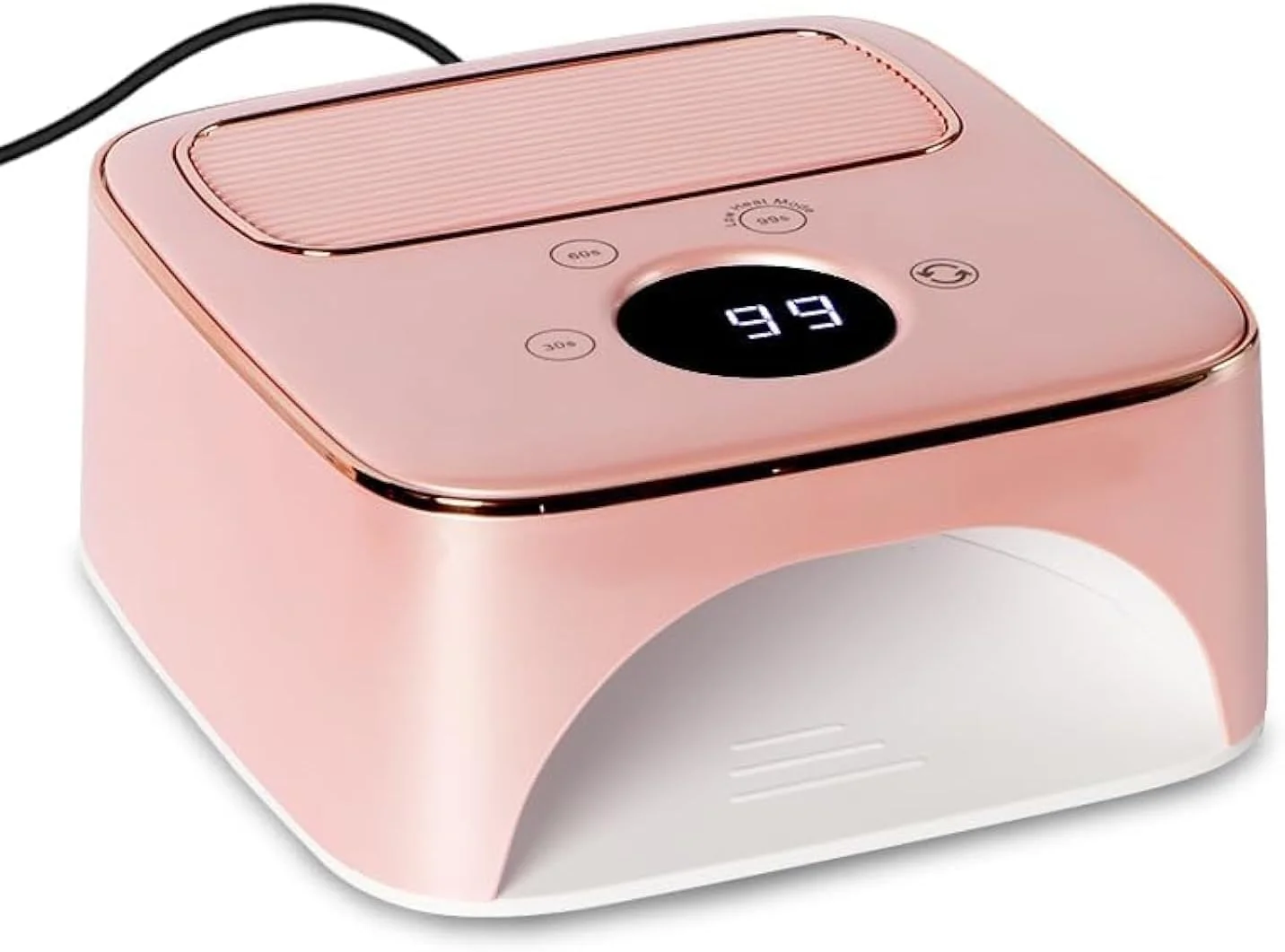 دستگاه خشک کن لاک ناخن حرفه ای 2 در 1 UV/LED بدون سیم گلوبال فشن، خشک کردن سریع 48 واتی با سنسور خودکار، 4 تنظیمات تایمر، برای لاک ژل، اکریلیک و پلی ژل، SUN M6 - نتایج خانگی | (M6-صورتی)