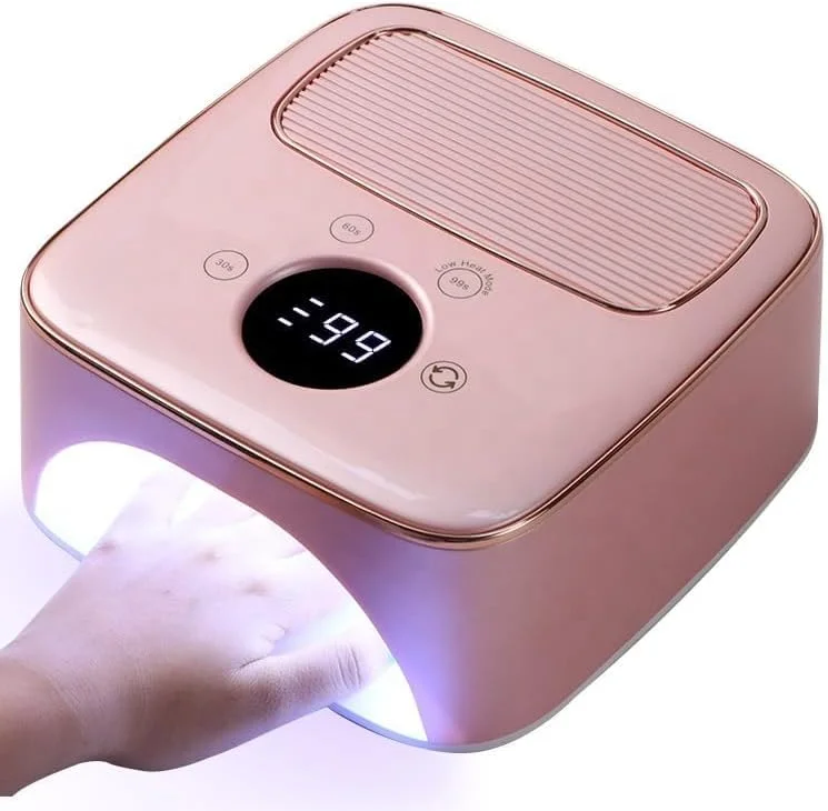 دستگاه خشک کن لاک ناخن حرفه ای 2 در 1 UV/LED بدون سیم گلوبال فشن، خشک کردن سریع 48 واتی با سنسور خودکار، 4 تنظیمات تایمر، برای لاک ژل، اکریلیک و پلی ژل، SUN M6 - نتایج خانگی | (M6-صورتی)
