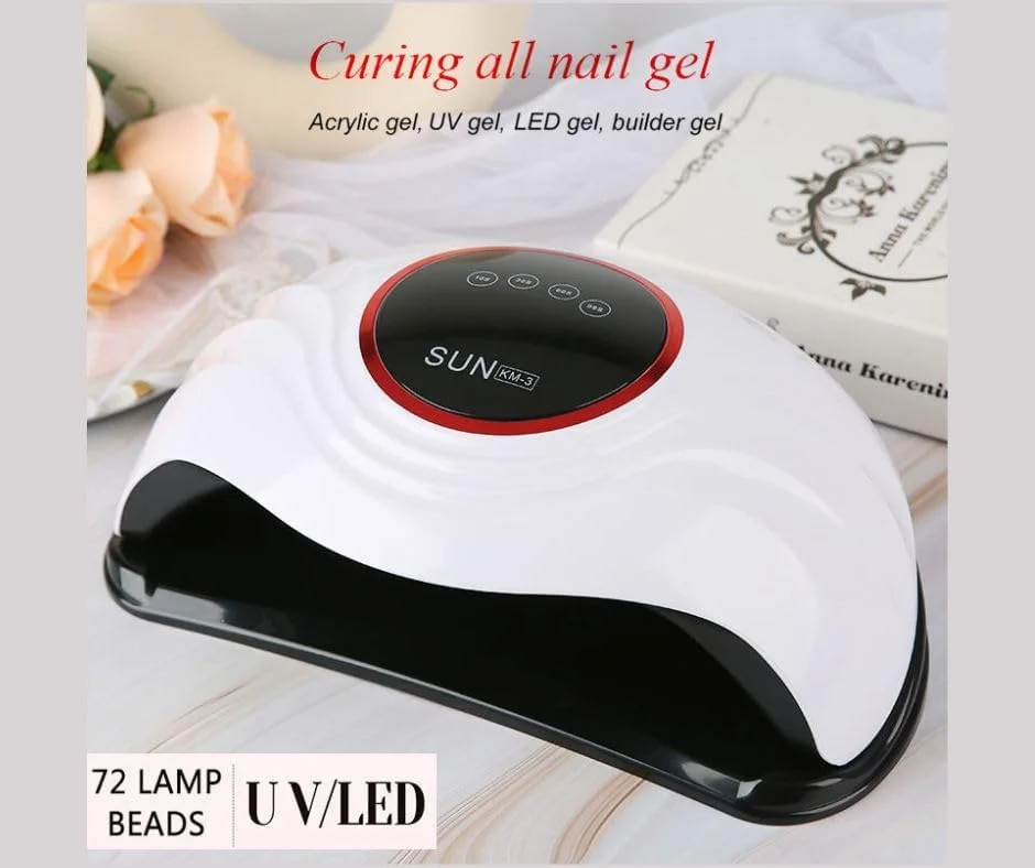 دستگاه خشک کن لاک ناخن SD، دستگاه UV LED ناخن، نور UV 2IN1 برای ناخن، لامپ 72LED برای ناخن های ژلی، خشک کن لاک ناخن حرفه ای Sun KM3 288W