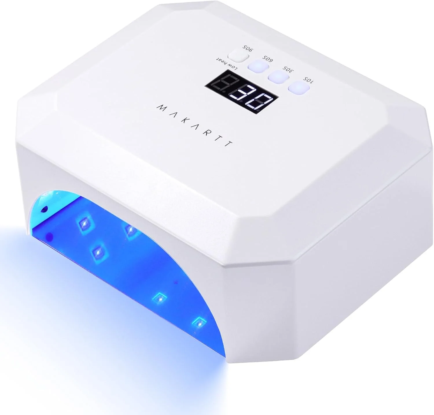 دستگاه خشک کن لاک ژل ناخن UV LED ماکارت، چراغ UV برای ناخن های ژلی قابل شارژ مدل Aurora 36W با 4 تایمر و سنسور خودکار صفحه نمایش LCD، دستگاه حرفه ای خشک کن سریع لاک ژل برای مانیکور خانگی و سالن