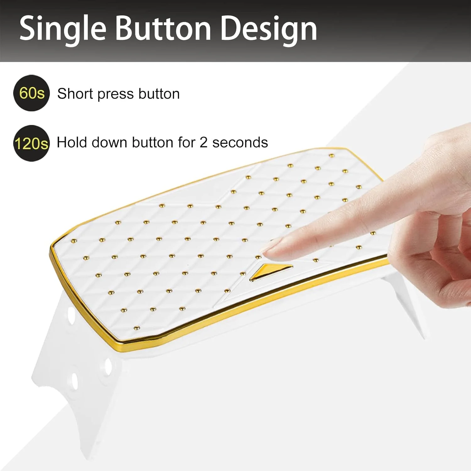 دستگاه خشک کن ناخن Azonee، چراغ ال ای دی 36 واتی برای لاک ژل، چراغ کوچک قابل حمل با 12 لامپ (36 وات، سفید)