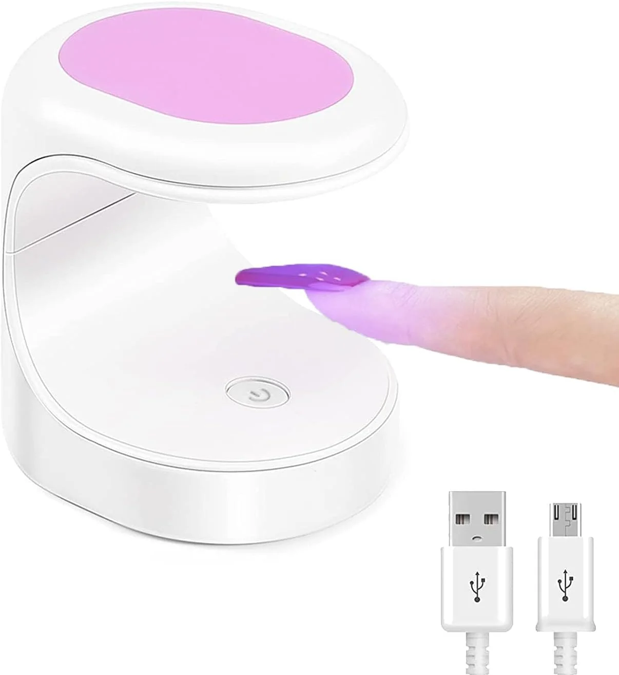 دستگاه خشک کن لاک ناخن UV، مینی لامپ UV قابل حمل برای ناخن های ژلی، لامپ ژلی USB، لامپ خشک کن سریع 60 ثانیه ای برای لاک ژل (بنفش)