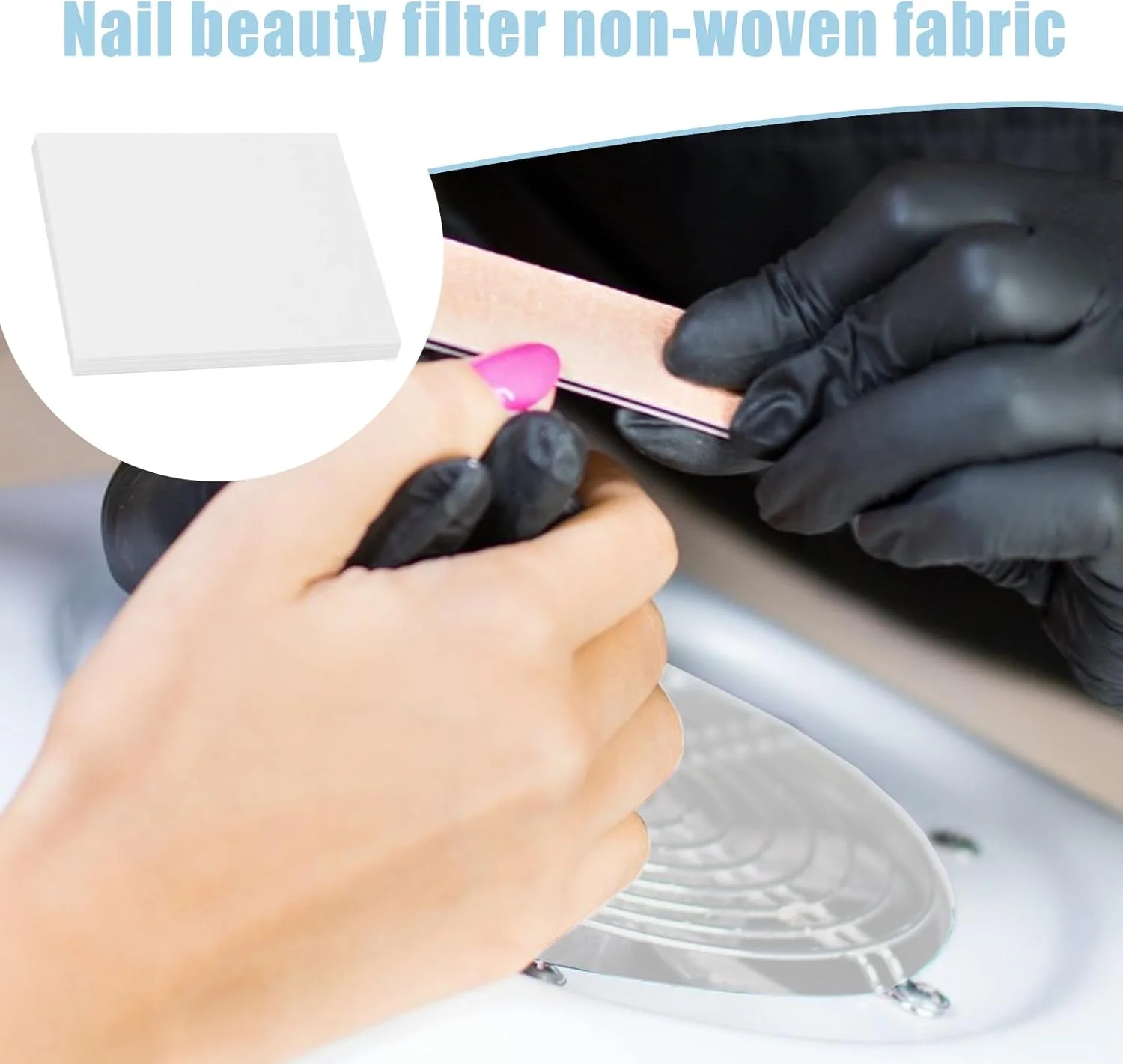 فیلتر جمع کننده گرد ناخن | بسته 100 عددی فیلتر جمع کننده گرد و غبار ناخن، کاغذ جمع کننده حرفه ای برای تمرین بانوان در منزل و سالن