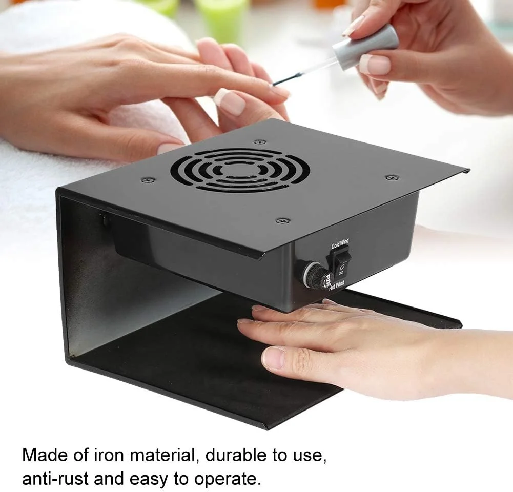 خشک کن ناخن برای لاک ژل و معمولی، دستگاه خشک کن سریع لاک ناخن با باد گرم و سرد 300 وات، خشک کن لاک ژل ناخن برای دست و پا، دستگاه دمنده گرم ناخن