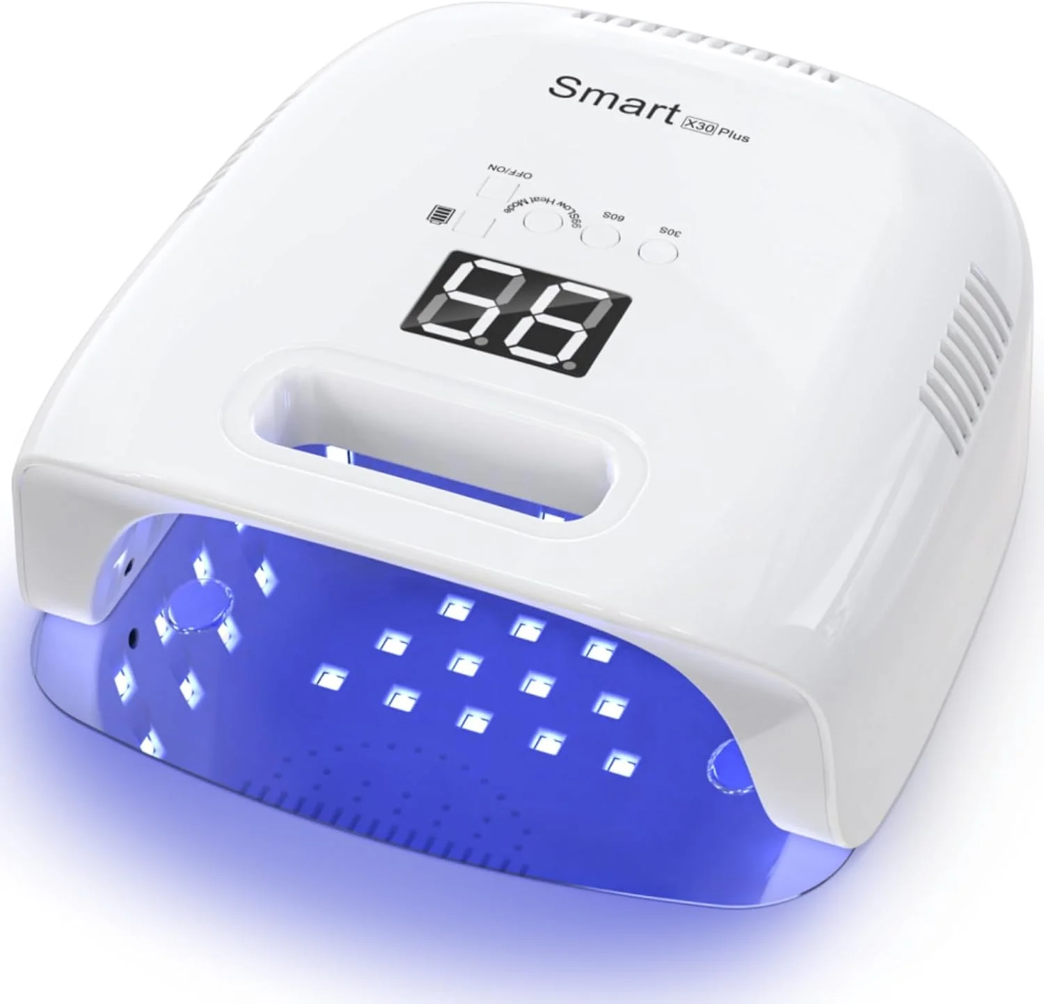 دستگاه خشک کن لاک ناخن UV شارژی بی سیم، 60 وات حرفه ای با پایه فلزی، خشک کن سریع لاک LED قابل حمل، 3 تایمر برای سالن یا خانه