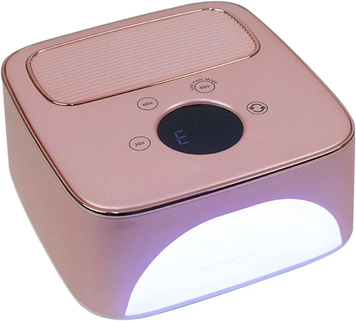 دستگاه خشک کن لاک ژل ناخن UVLED مدل M-6، 80 وات، مناسب استفاده حرفه ای و شخصی - صورتی رز