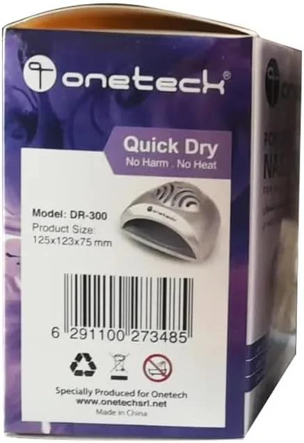 خشک کن ناخن مینی قابل حمل Onetech، خشک کردن سریع، بدون آسیب، بدون گرما، برای لاک ناخن معمولی، سبک و قابل حمل، منبع تغذیه دوگانه
