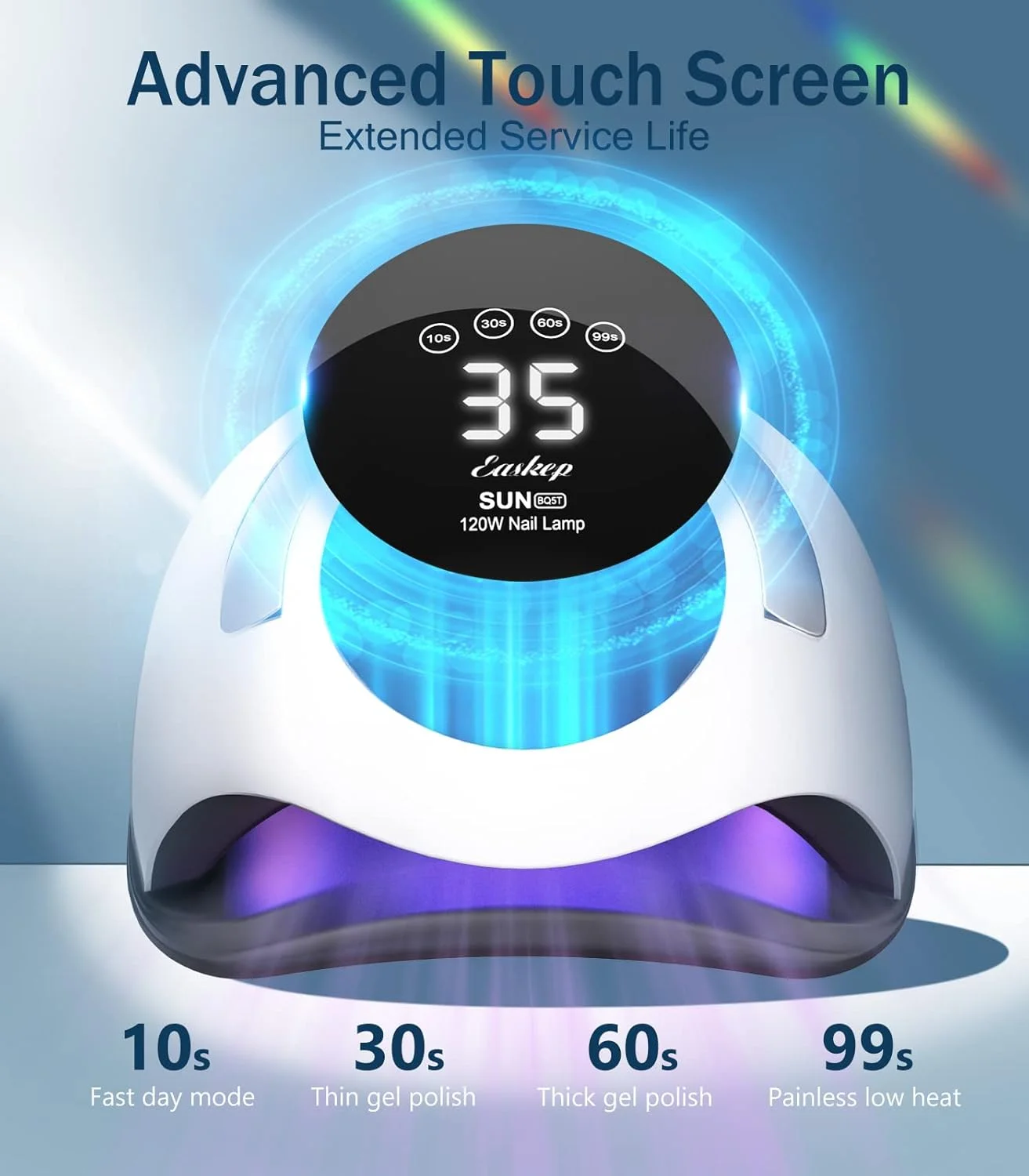 دستگاه خشک کن لاک ناخن UV LED با 4 تنظیم تایمر برای ناخن های دست و پا (مشکی)